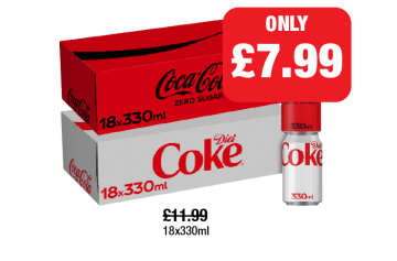 MEGA DEALS: Coca Cola Zero Sugar, Diet Coke - Now Only £7.99 each at Family Shopper