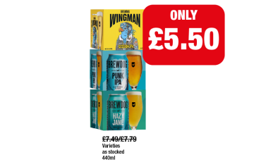 Brewdog Wingman, Punk IPA, Hazy Jane - Now Only £5.50 at Family Shopper