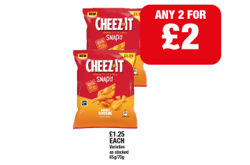 Cheez It Cheese & Chilli, Double Cheese - Any 2 for £2 at Family Shopper