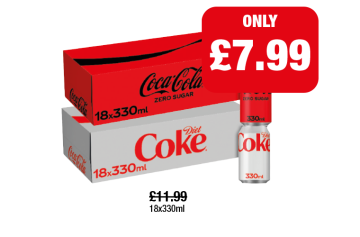 Coca Cola, Diet Coke - Now Only £7.99 at Family Shopper