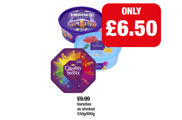 Heroes, Roses, Quality Streets - Now Only £6.50 at Family Shopper