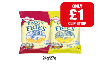 Smiths Fries Bacon, Scampi - Now Only £1 at Family Shopper