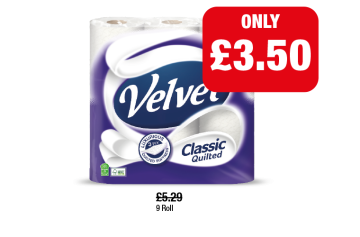 Velvet Classic Quilted - Now Only £3.50 at Family Shopper