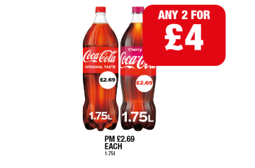 Coca Cola, Cherry - Any 2 for £4 at Family Shopper