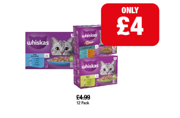 Whiskas Fish, Surf & Turf, Mixed - Now Only £4 at Family Shopper