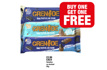 Grenade Oreo, White, Salted Caramel - Buy 1 Get 1 FREE at Family Shopper