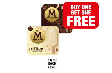 Magnum Original, White Chocolate - Buy 1 Get 1 FREE at Family Shopper