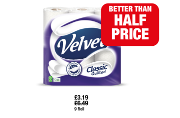 Velvet Classic Quilted - Better Than Half Price at Family Shopper