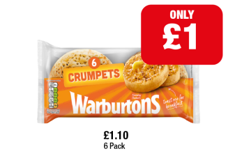 Warburtons Crumpets - Now Only £1 at Family Shopper