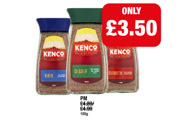 Kenco Rich, Decaff, Smooth - Now Only £3.50 each at Family Shopper