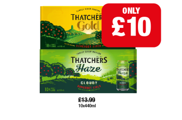 Thatchers Gold, Haze - now Only £10 each at Family Shopper