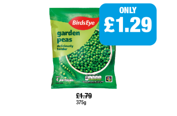BirdsEye Garden Peas - Now Only £1.29 at Family Shopper