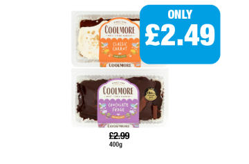 Coolmore Classic Carrot, Chocolate Fudge - Now Only £2.49 at Family Shopper
