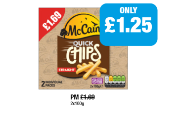 McCain Quick Chips Straight - Now Only £1.25 at Family Shopper