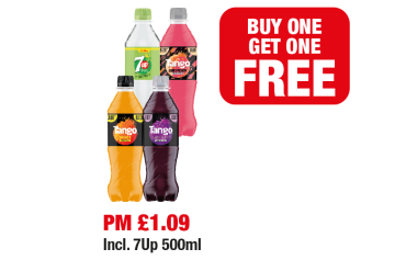 7up Free, Tango Berry Peachy Sugar Free, Orange Original, Dark Berry Sugar Free - Buy One Get One Free at Family Shopper