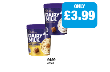 Cadbury Dairy Milk Ice Cream, Caramel - Now Only £3.99 at Family Shopper